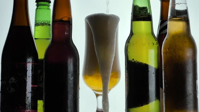 Beer Bottles Pouring